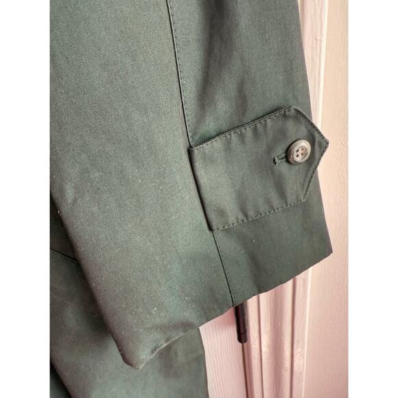 Vintage Valmeline Green Belted Trench Coat Unique Statement Retro size XL - Picture 6 of 7